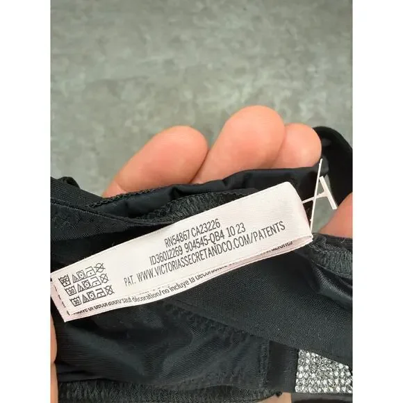 NWT Victoria’s Secret Very Sexy Black "Bling" Thong Bundle 3pc Size L - Picture 6 of 10